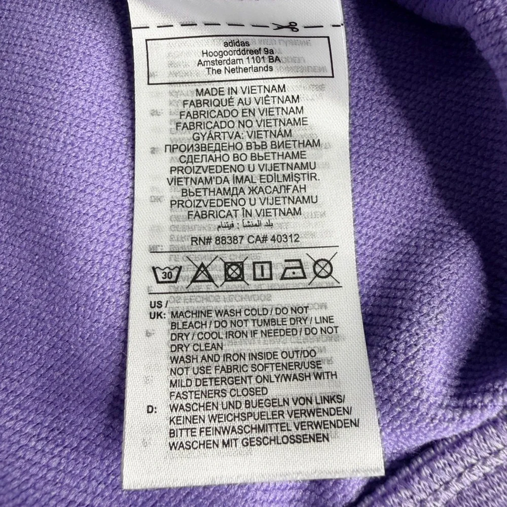 Adidas Mens Purple Sleeveless Basketball Hoodie Sweatshirt Large Magic Lilac